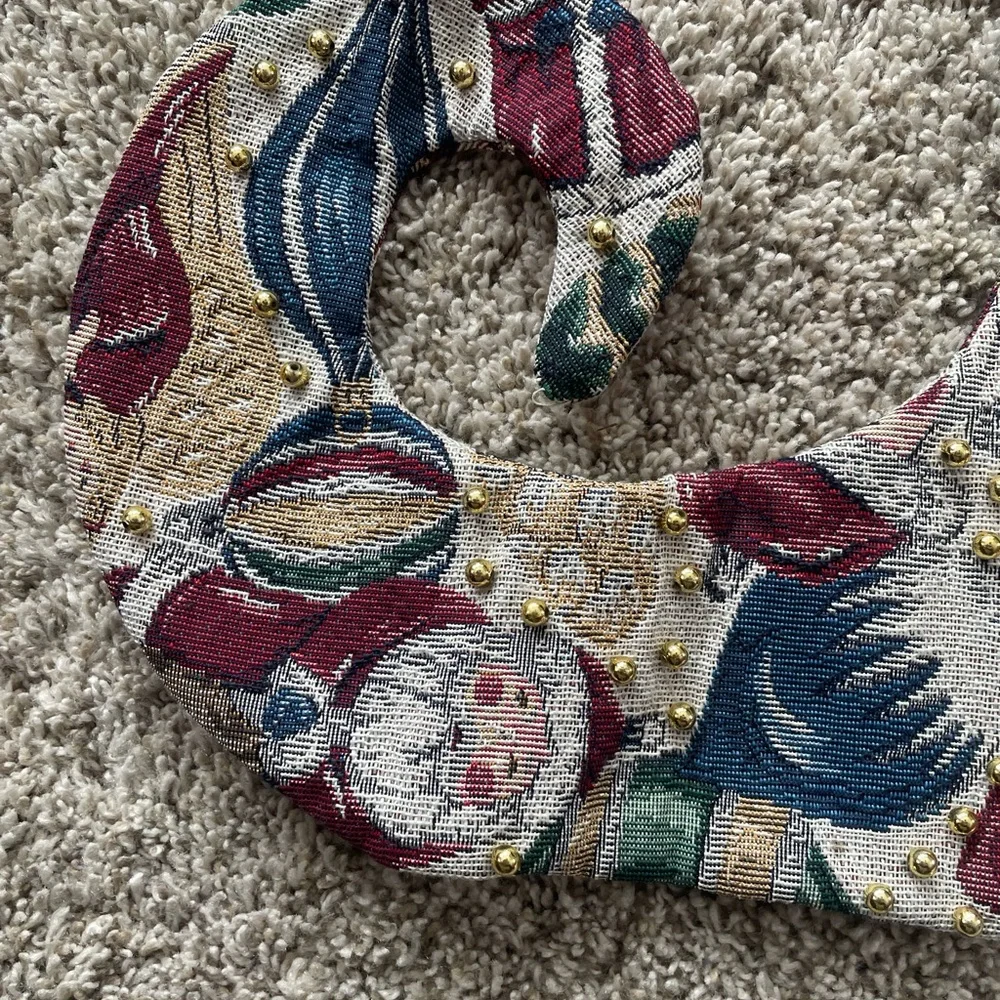 Festive Holiday Stocking with Gold Accents